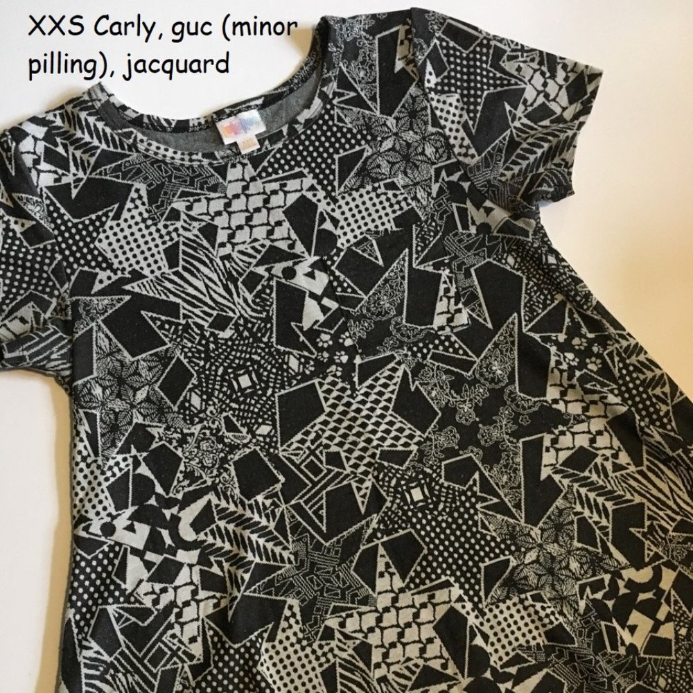 XXS Lularoe Carly hi-low dress, stars paw prints